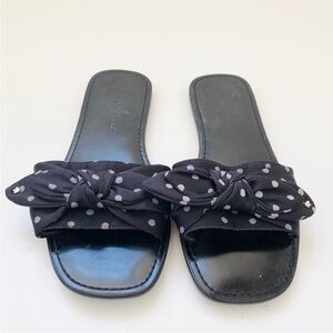 Kate Spade black bow  flats